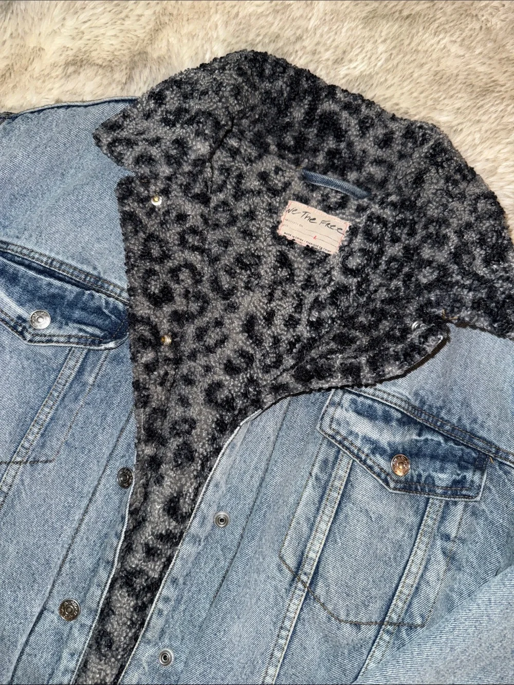 ✨ SALE ✨ Free People Wild Ones Sherpa Denim Jacket